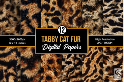 Tabby Cat Fur Texture Seamless Pattern