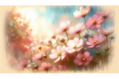Flowers Sky Sketch