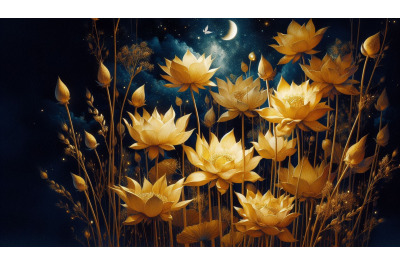 Golden Night Flowers