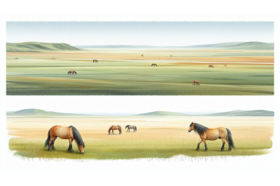 Grassy Plains Horses