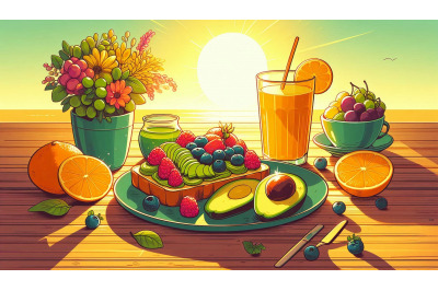Healthy Breakfast Table