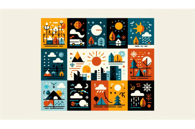 Minimal Four Icon Seasons
