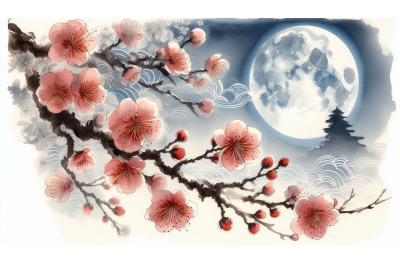Moonlit Blossoms Painting