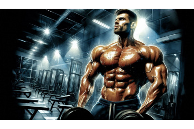 Muscular Bodybuilder Pose