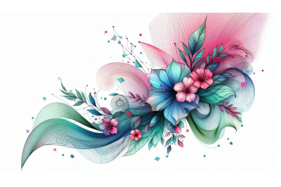 Neon Flower Waves