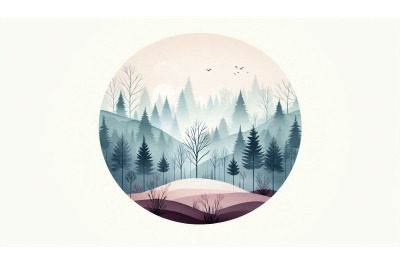 Pastel Forest Layers