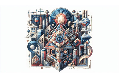 Pixel Geometric Composition