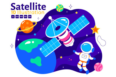 10 Satellite Internet Technology Illustration