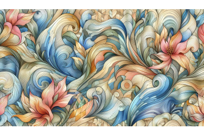Seamless Floral Geometry