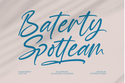 Baterty Spotteam - Elegant Brush Font Type