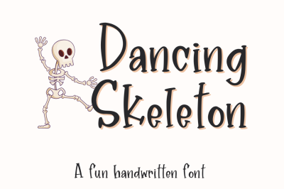 Dancing Skeleton, Fun Halloween Font