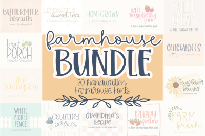 Farmhouse Font Bundle