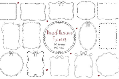 Hand Drawn Frames SVG, PNG