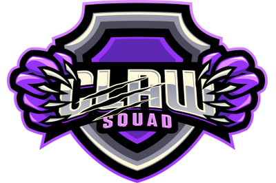 Claw squad esport mascot logo design