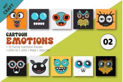 Set of Cartoon emotions 02