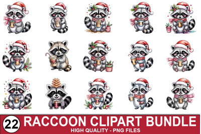 Christmas Raccoon And Iced Coffee Bundle
