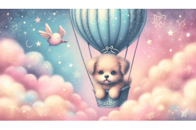 Balloon Puppy Pastel