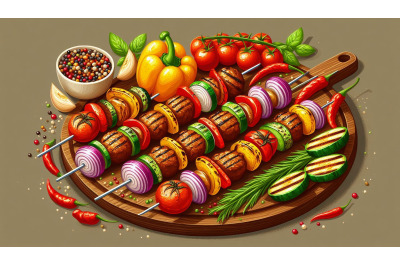 Barbecue Food Illustration