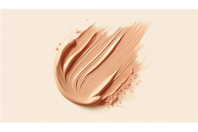 Beige Makeup Foundation Smear