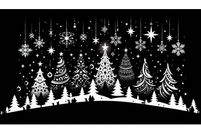 Bright Christmas trees design