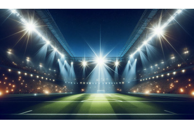 Bright Stadium Night Lights