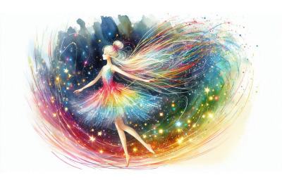 Brushstroke Fairy Rainbow Sparks