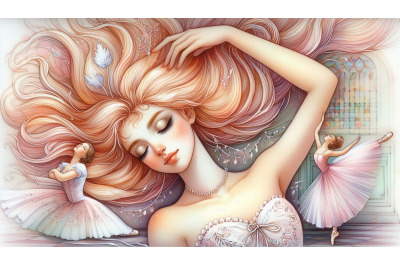 Ceramic Dreamy Ballerina Painting