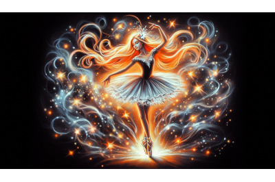 Chalk Ballerina Glowing Magic