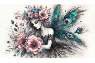 Charcoal Fairy Peacock
