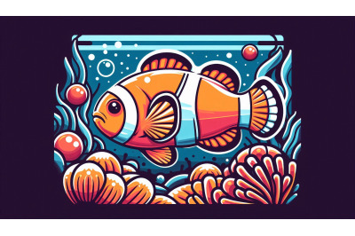 Clownfish Underwater Scene