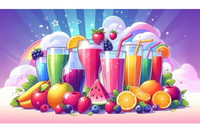 Colorful Juice Glasses