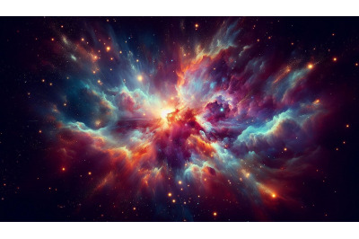 Cosmic Galaxy Explosion Detail