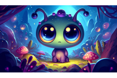 Cute Big Eyed Alien Creature