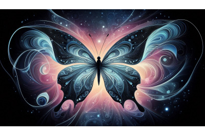 Delicate butterfly surrealism