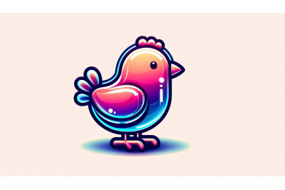 Digital chick with glossy shine