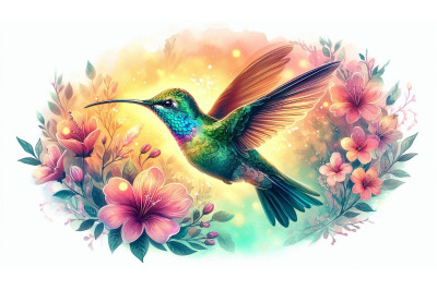 Digital Hummingbird Glow