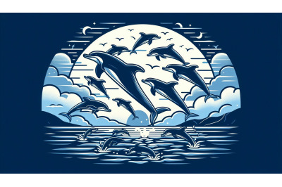 Dolphins Ocean Leap
