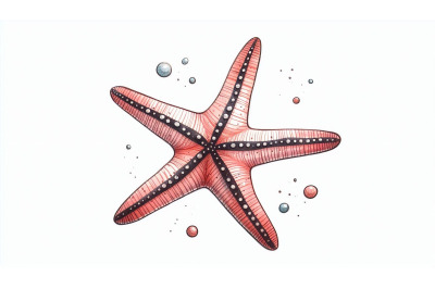 Doodle Starfish Sketch Illustration