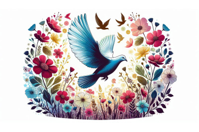 Dove Flower Field
