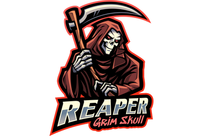Reaper grimskull esport mascot logo design
