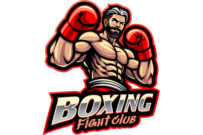 Boxing fight club esport mascot logo design