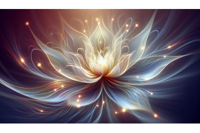 Elegant Glowing Flower Macro