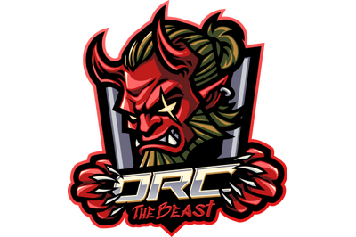 Orc the beast esport mascot logo design
