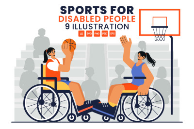 9 Sports for Disabled People Illustration