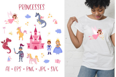 Princesses collection SVG File