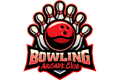 Bowling arcade club esport mascot logo design