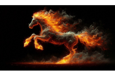 Fiery Smoke Horse Run
