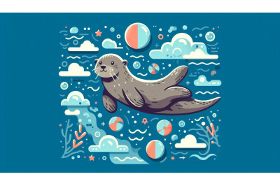 Floating Sea Otter