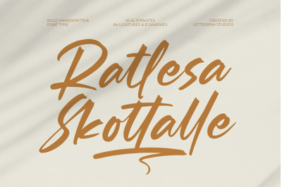 Ratlesa Skottalle - Bold Handwritten Font Type