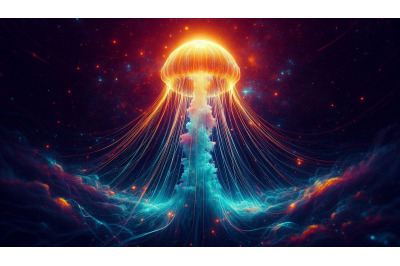 Glowing Jellyfish Ocean